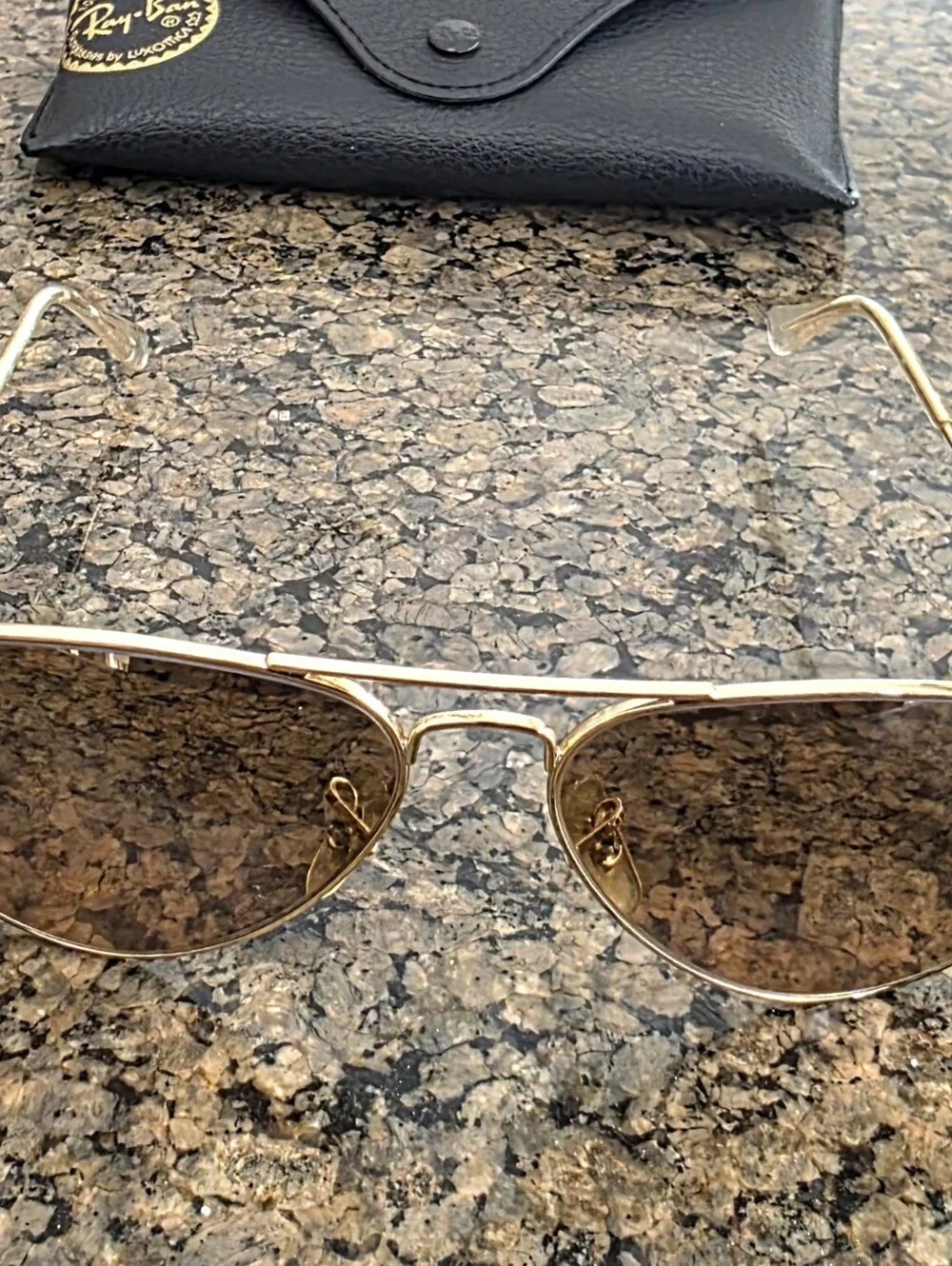 Ray-Ban Aviator Large RB3025 Gold Light Brown Gradient Lenses Unisex Sunglasses